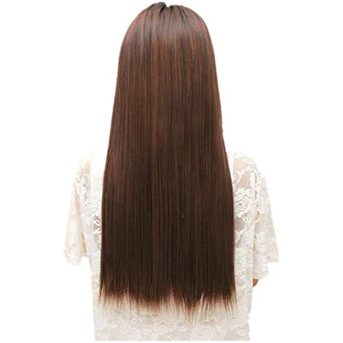 DILLARDS Long Straight Synthetic Ponytail Clip In Hair Extensions One Piece Hairpiece Binding Pony Tail Extension For Women Lady Girl Brown - Image 5